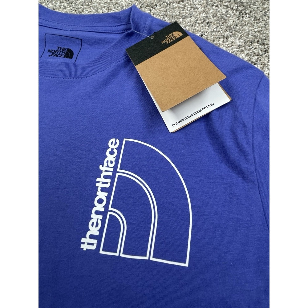The North Face Men's Outline‎ Tee Size Small Crewneck  Dopamine Blue